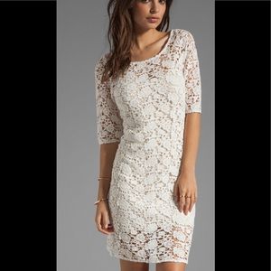 Velvet by Lily mini crochet knit dress w slip s